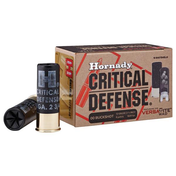 Hornady Critical Defense Shotgun Ammunition 12 ga 2-3/4" 8 plts #00 1600 fps 10/ct - Precision Shot Firearms