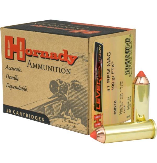 Hornady LEVERevolution Rifle Ammunition .41 Mag 190 gr FTX 1620 fps 20/ct - Precision Shot Firearms