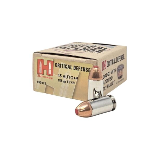 Hornady Critical Defense FTX Handgun Ammunition .45 Auto(+P) 185gr PT 1150 fps 20/ct - Precision Shot Firearms
