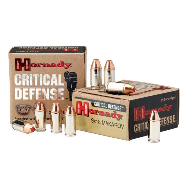 Hornady Critical Defense Handgun Ammo 9mm Makarov 95 gr FTX 1000 fps 25/box - Precision Shot Firearms
