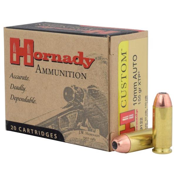 Hornady Custom Handgun Ammunition 10mm Auto 155 gr XTP 1410 fps 20/box - Precision Shot Firearms