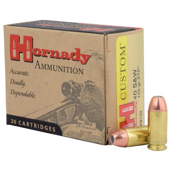Hornady Custom Handgun Ammunition .40 S&W 155 gr XTP 1180 fps 20/box - Precision Shot Firearms