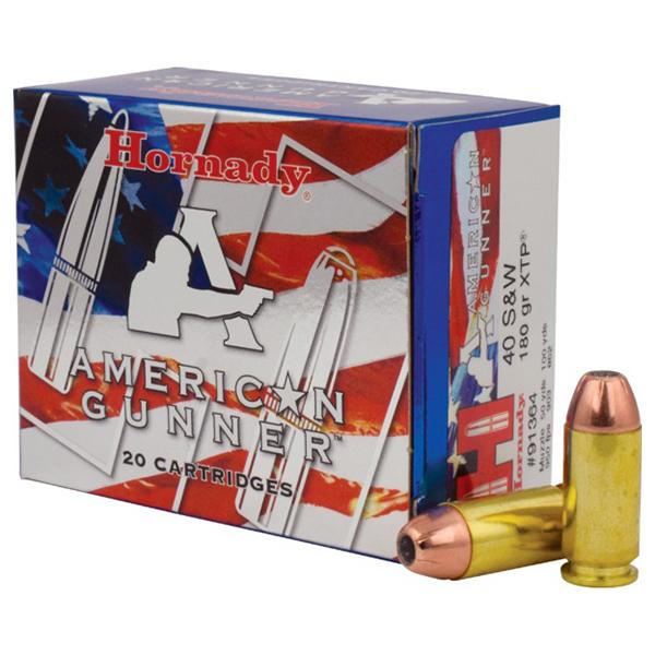 Hornady American Gunner Handgun Ammunition .40 S&W 180 gr XTP 950 fps 20/box - Precision Shot Firearms