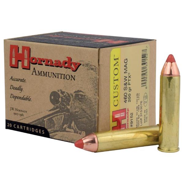 Hornady LEVERevolution Handgun Ammunition .460 S&W 200 gr FTX 2200 fps 20/box - Precision Shot Firearms