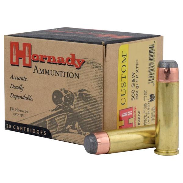 Hornady Custom Handgun Ammunition .500 S&W 500 gr XTP 1425 fps 20/box - Precision Shot Firearms