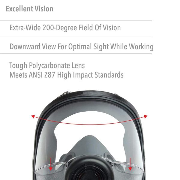 Honeywell North 5400 Series Full Face Respirator Mask with Dual Cartridge Connectors for N Series Filters M/L - Precision Shot Firearms
