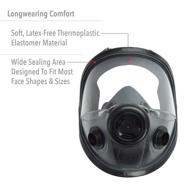 Honeywell North 5400 Series Full Face Respirator Mask with Dual Cartridge Connectors for N Series Filters M/L - Precision Shot Firearms
