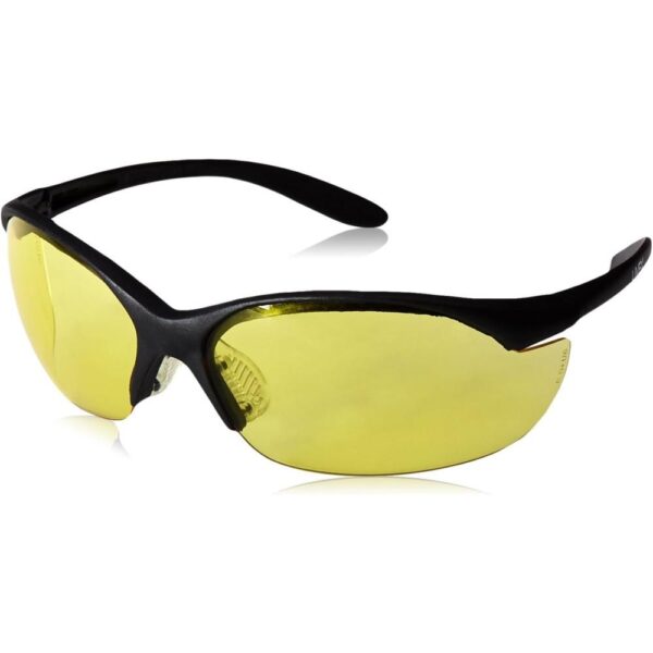 Howard Leight UVEX Vapor II Shooting Glasses Anti-Fog Black with Amber Lens - Precision Shot Firearms