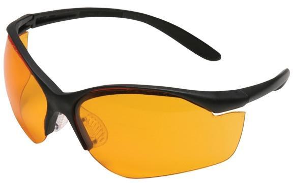 Howard Leight Uvex Vapor II Shooting Glasses Black with Orange Lens - Precision Shot Firearms