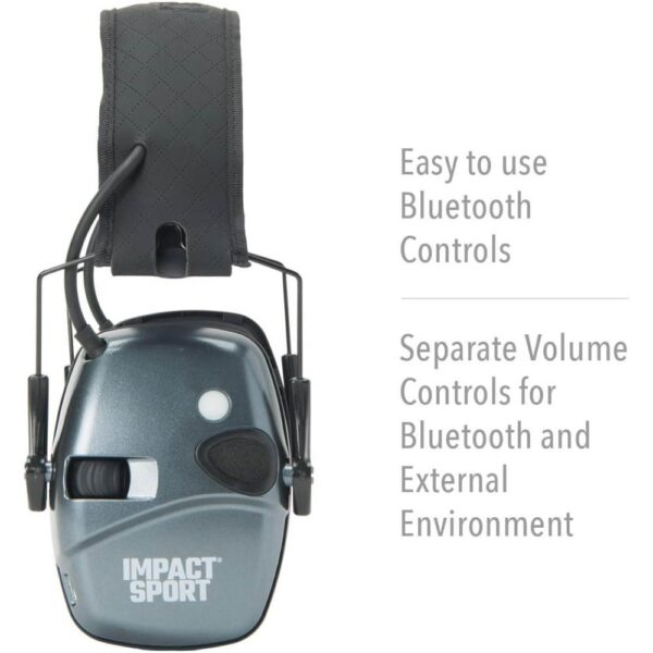 Howard Leight Impact Sport Shooting Electronic Ear Muffs with Bluetooth 21dB Charcoal Grey - Precision Shot Firearms