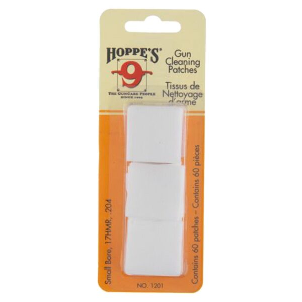 Hoppe's Patches Small Bore 17 HMR .204 Patches - 60/ct - Precision Shot Firearms