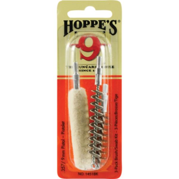 Hoppe's 3-Pack Brush/Swab Kit .357/9mm - Precision Shot Firearms