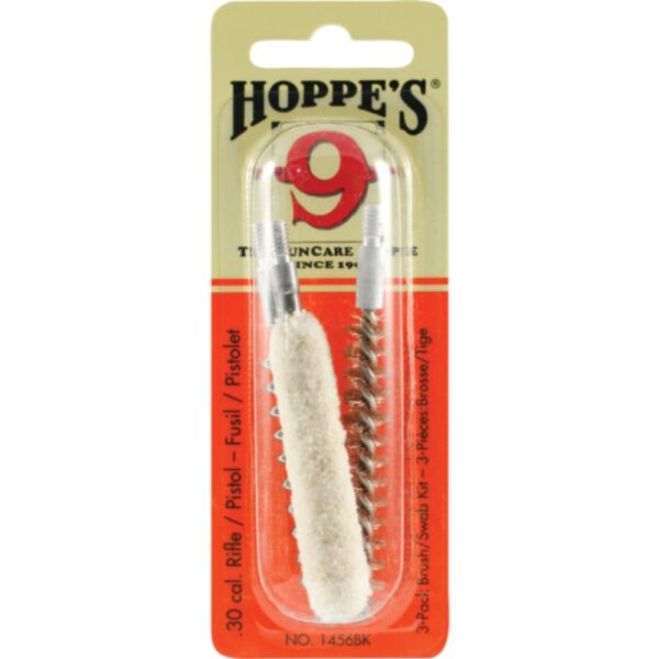 Hoppe's 3-Pack Brush/Swab Kit .30 cal - Precision Shot Firearms