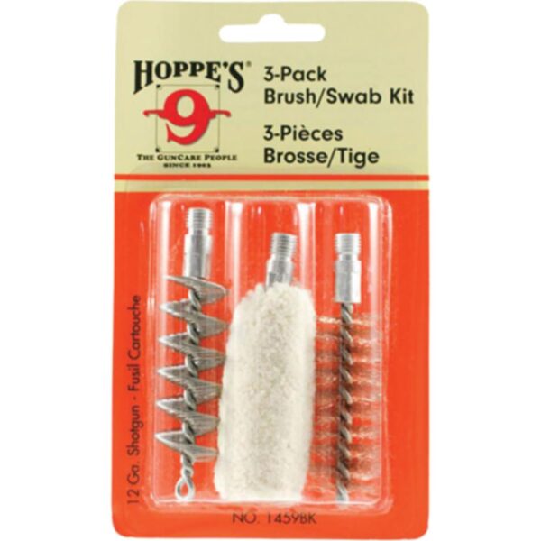 Hoppe's 3-Pack Brush/Swab Kit 12 ga - Precision Shot Firearms