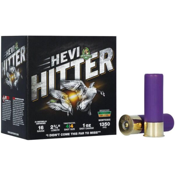 HEVI-Shot HEVI-Hitter Tungsten/Steel Shotshells 16ga 2-3/4" 1oz 1350 fps #4 25/ct - Precision Shot Firearms