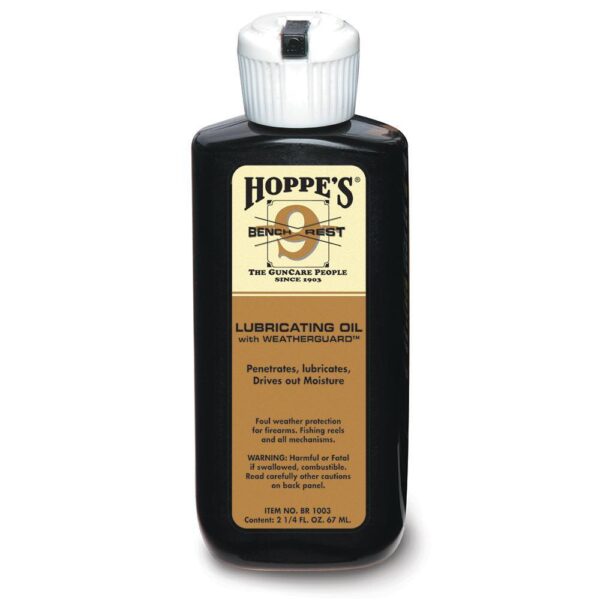 Hoppe's Bench Rest 9 Lubricating Oil with Weatherguard - 2-1/4 oz Squeeze Bottle - Precision Shot Firearms