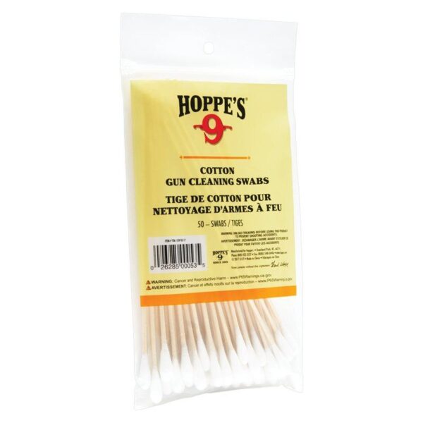 COTTON CLEANING SWAB 50 CT WOOD GRAIN 5.9 POLY BAG - Precision Shot Firearms