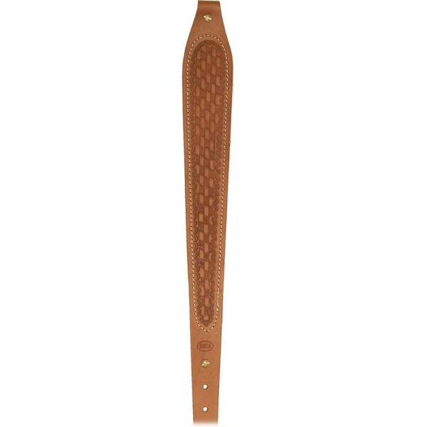 Hunter Suede Lined Cobra Rifle Sling Basket Weave Chestnut Tan - Precision Shot Firearms