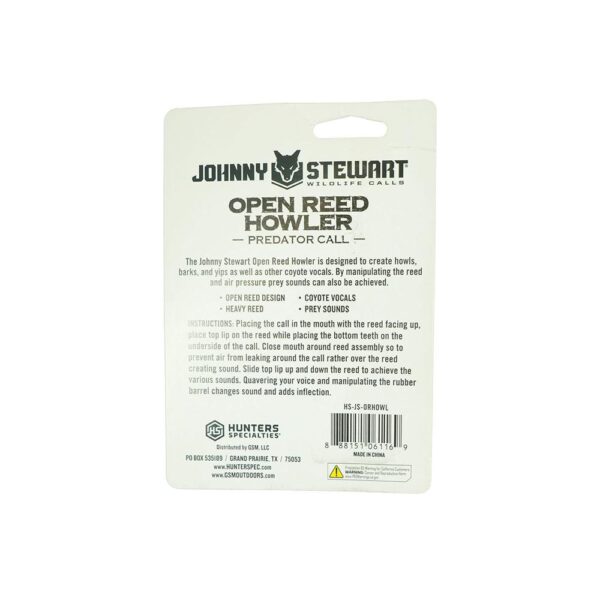 Johnny Stewart Open Reed Howler Predator Mouth Call - Precision Shot Firearms