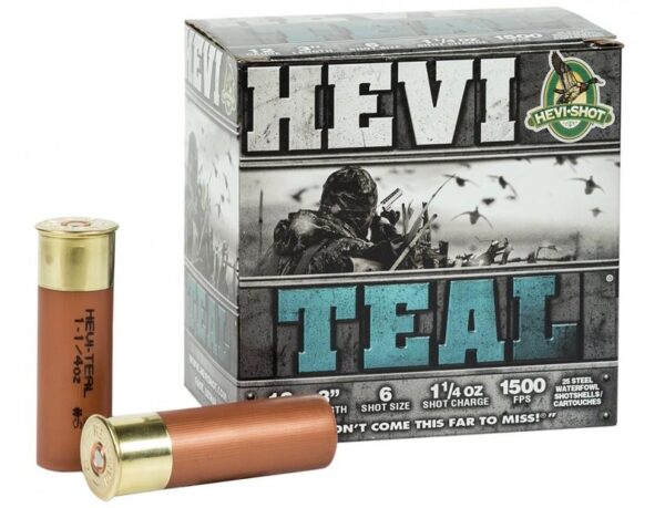 Hevi-Shot Hevi-Teal Shotshells 12 ga 3" 1-1/4 oz 1500 fps #6 25/ct - Precision Shot Firearms