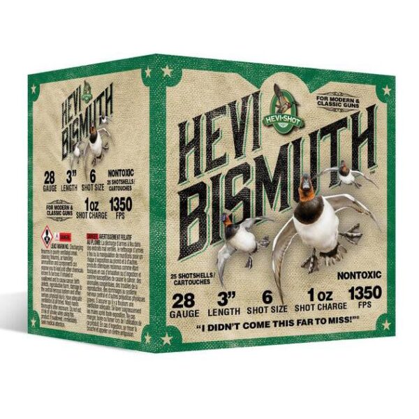 HEVI-Shot HEVI-Bismuth Shotshells 28ga 3" 1oz 1325 fps #6 1350 fps 25/ct - Precision Shot Firearms