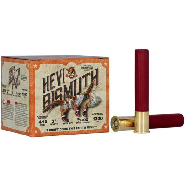 HEVI-Shot Hevi-Bismuth Upland Shotshells .410 3" 9/16oz 1300 fps #5 25/ct - Precision Shot Firearms