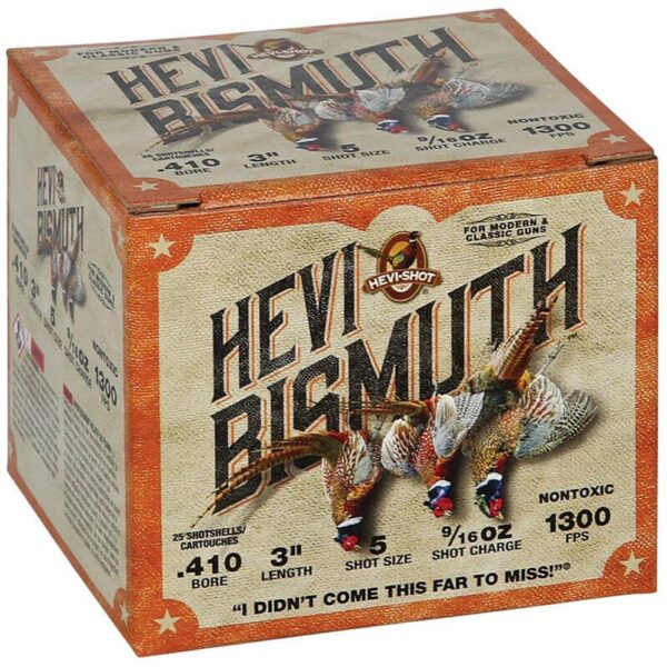 HEVI-Shot Hevi-Bismuth Upland Shotshells .410 3" 9/16oz 1300 fps #5 25/ct - Precision Shot Firearms