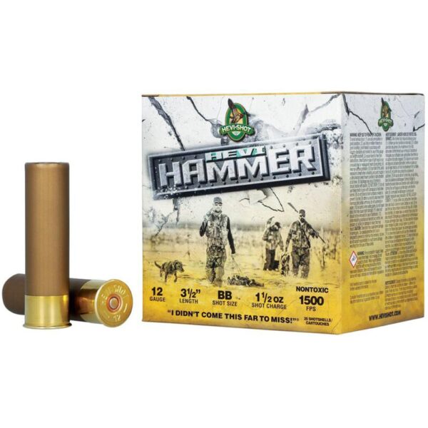 HEVI-Shot Hevi-Hammer Shotshell 12ga 3.5" 1.5oz 1500 fps #BB 25/ct - Precision Shot Firearms