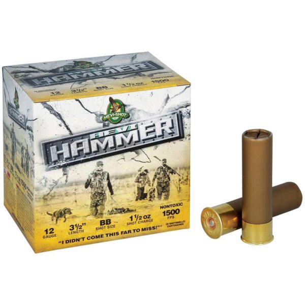 HEVI-Shot Hevi-Hammer Shotshell 12ga 3.5" 1.5oz 1500 fps #BB 25/ct - Precision Shot Firearms