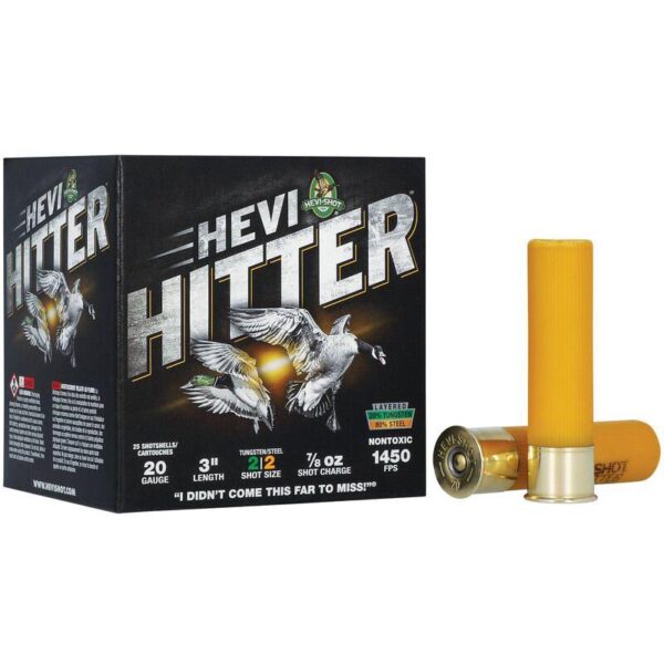 HEVI-Shot HEVI-Hitter Tungsten/Steel Shotshells 20ga 3" 7/8oz 1450 fps #2 25/ct - Precision Shot Firearms