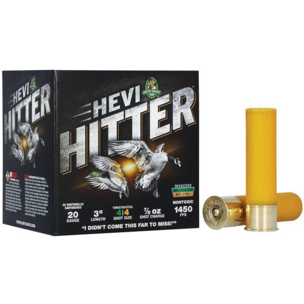 HEVI-Shot HEVI-Hitter Tungsten/Steel Shotshells 20ga 3" 7/8oz 1450 fps #4 25/ct - Precision Shot Firearms