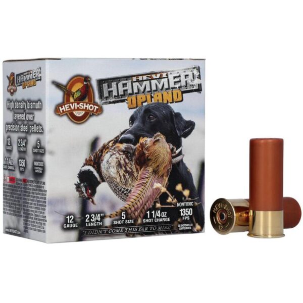 HEVI-Shot Hevi-Hammer Upland Shotshell 12ga 2-3/4" 1-1/4oz 1350 fps #5 25/ct - Precision Shot Firearms