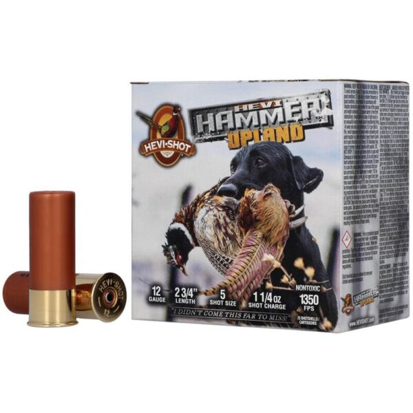 HEVI-Shot Hevi-Hammer Upland Shotshell 12ga 2-3/4" 1-1/4oz 1350 fps #5 25/ct - Precision Shot Firearms