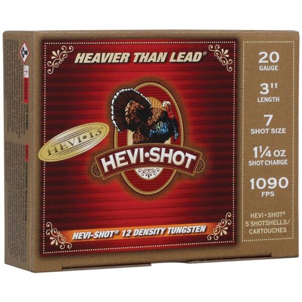 HEVI-Shot HEVI-13 Shotshells 20ga 3" 1-1/4oz 1090 fps #7 5/ct - Precision Shot Firearms