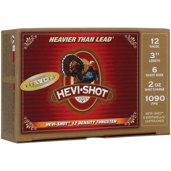HEVI-Shot HEVI-13 Turkey Shotshells 12ga 3" 2oz 1090 fps #6 5/ct - Precision Shot Firearms