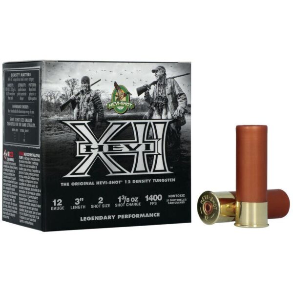 Hevi-Shot HEVI-XII Shotshells 12 ga 3" 1.375 oz 1400 fps #2 25/ct - Precision Shot Firearms