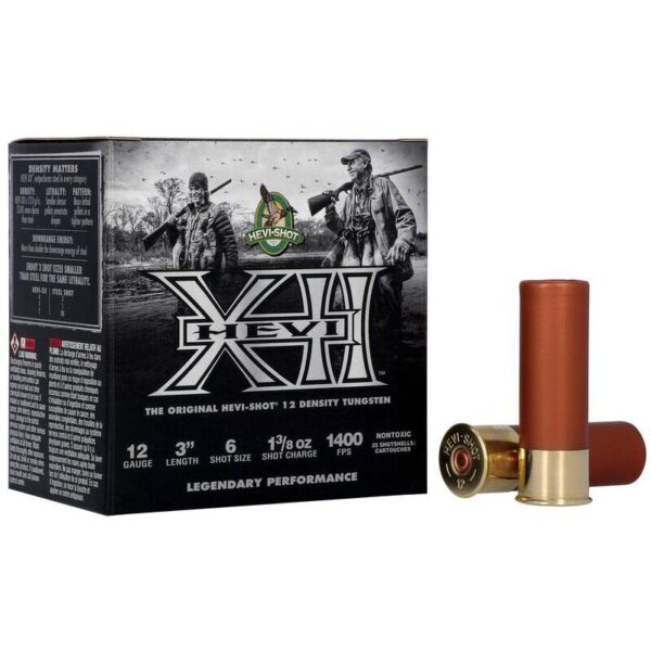 HEVI-SHOT HEVI-XII Shotshells 12ga 3" 1-3/4oz 1400 fps #6 25/ct - Precision Shot Firearms