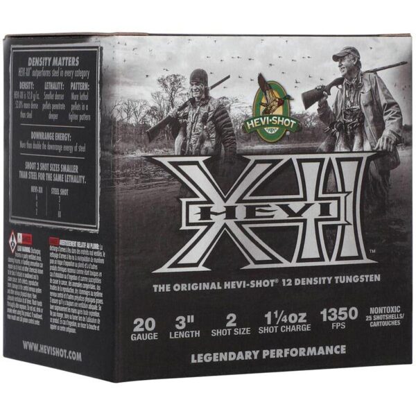 HEVI-Shot HEVI-XII Shotshells 20ga 3" 1-1/4oz 1350 fps #2 25/ct - Precision Shot Firearms