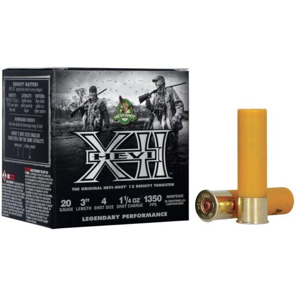 Hevi-Shot HEVI-XII Shotshells 20 ga 3" 1.25 oz 1350 fps #4 25/ct - Precision Shot Firearms