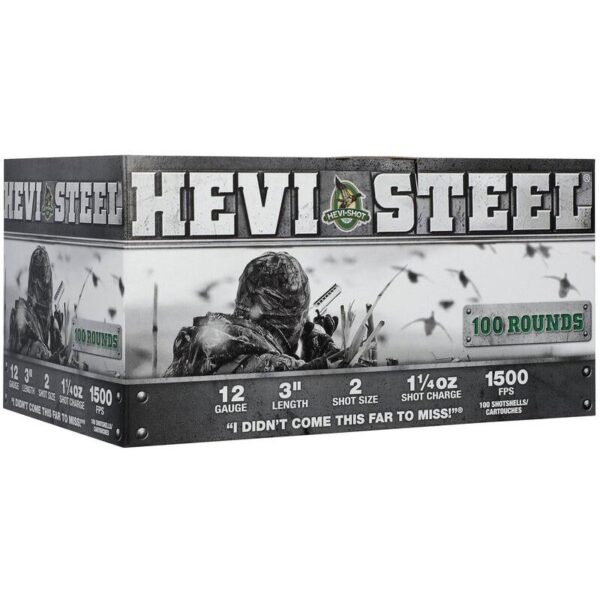 HEVI-Shot HEVI-Steel Shotshells 12ga 3" 1-1/4oz 1500 fps #2 100/ct - Precision Shot Firearms