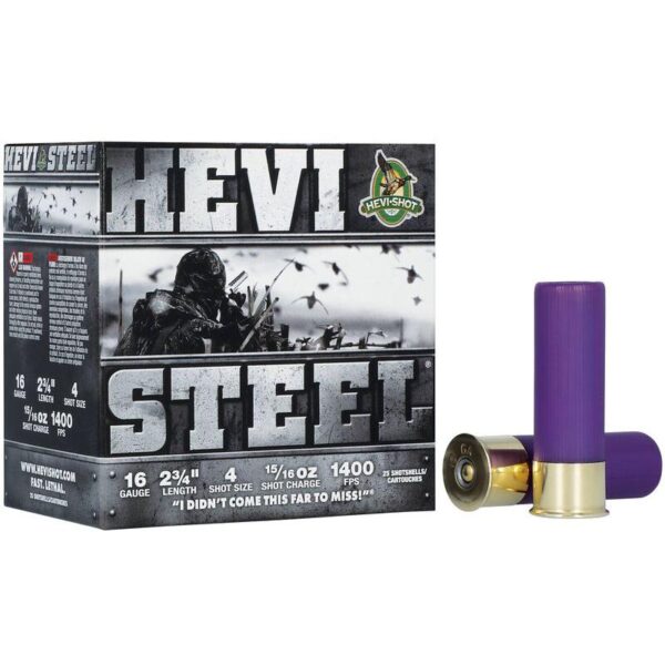 HEVI-Shot HEVI-Steel Shotshell 16ga 2-3/4" 15/16oz 1400 fps #4 25/ct - Precision Shot Firearms
