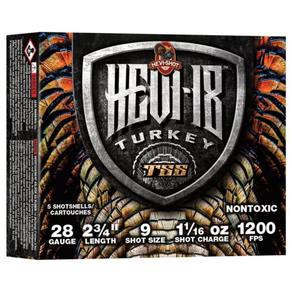 HEVI-Shot Hevi-18 Shotshells 28ga 2-3/4" 1-1/16oz 1200 fps #9 5/ct - Precision Shot Firearms