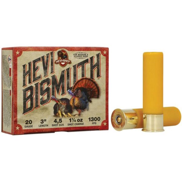 HEVI-Shot HEVI-Bismuth Turkey Shotshells 20ga 3" 1-1/4oz 1300 fps #4&#5 5/ct - Precision Shot Firearms