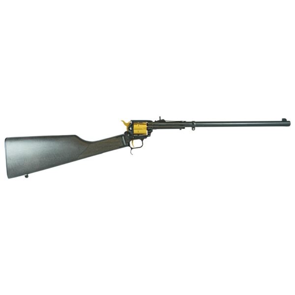 Heritage Rancher Black and Gold Carbine .22 LR 6rd Capacity 16" Barrel Wood Stock - Precision Shot Firearms