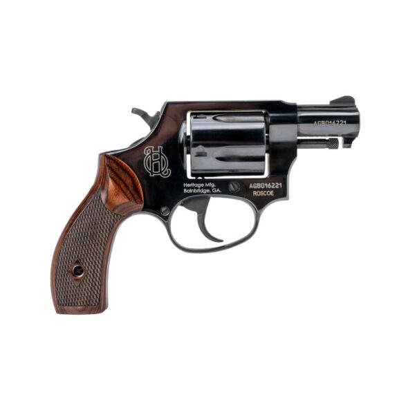 Heritage Roscoe Handgun .38 Special 5rd Capacity 2" Barrel Black with Wood Grips - Precision Shot Firearms