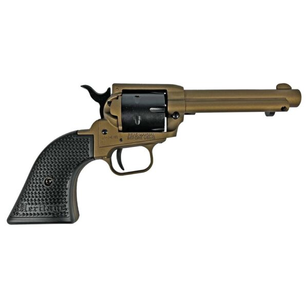 Heritage Rough Rider Burnt Bronze Cerakote Handgun .22 LR 6rd Capacity 4.75" Barrel Polymer Black - Precision Shot Firearms