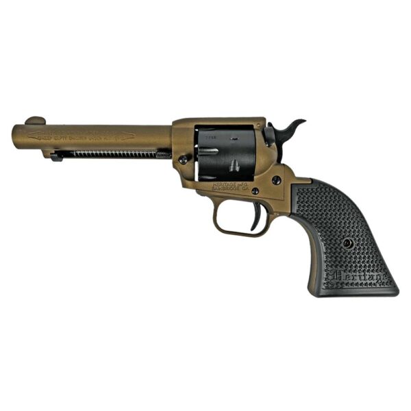 Heritage Rough Rider Burnt Bronze Cerakote Handgun .22 LR 6rd Capacity 4.75" Barrel Polymer Black - Precision Shot Firearms