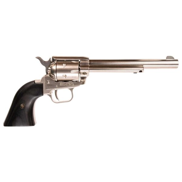 Heritage Rough Rider Revolver .22 LR 6rd Capacity 6.5" Barrel Silver Nickel with Black Grips - Precision Shot Firearms