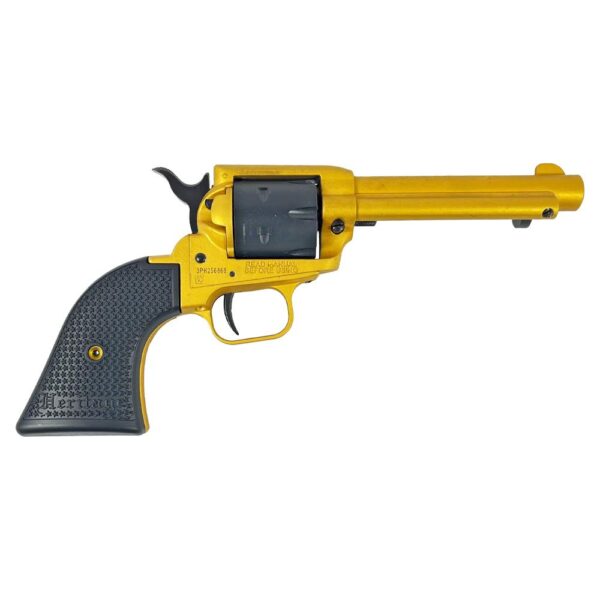 Heritage Rough Rider Gold Cerakote Handgun .22 LR 6rd Capacity 4.75" Barrel Polymer Black - Precision Shot Firearms
