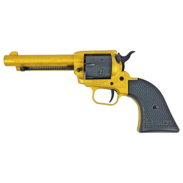 Heritage Rough Rider Gold Cerakote Handgun .22 LR 6rd Capacity 4.75" Barrel Polymer Black - Precision Shot Firearms